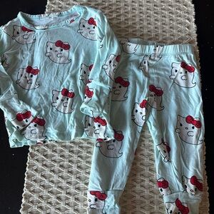 Posh Peanut Kids Pajama Set - Light Blue with Red Accents